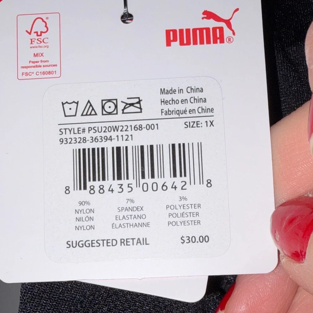 PUMA Women's Black Strappy Sports Bra - Picture 7 of 7